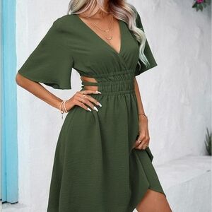 SHEIN Casual Green Dress